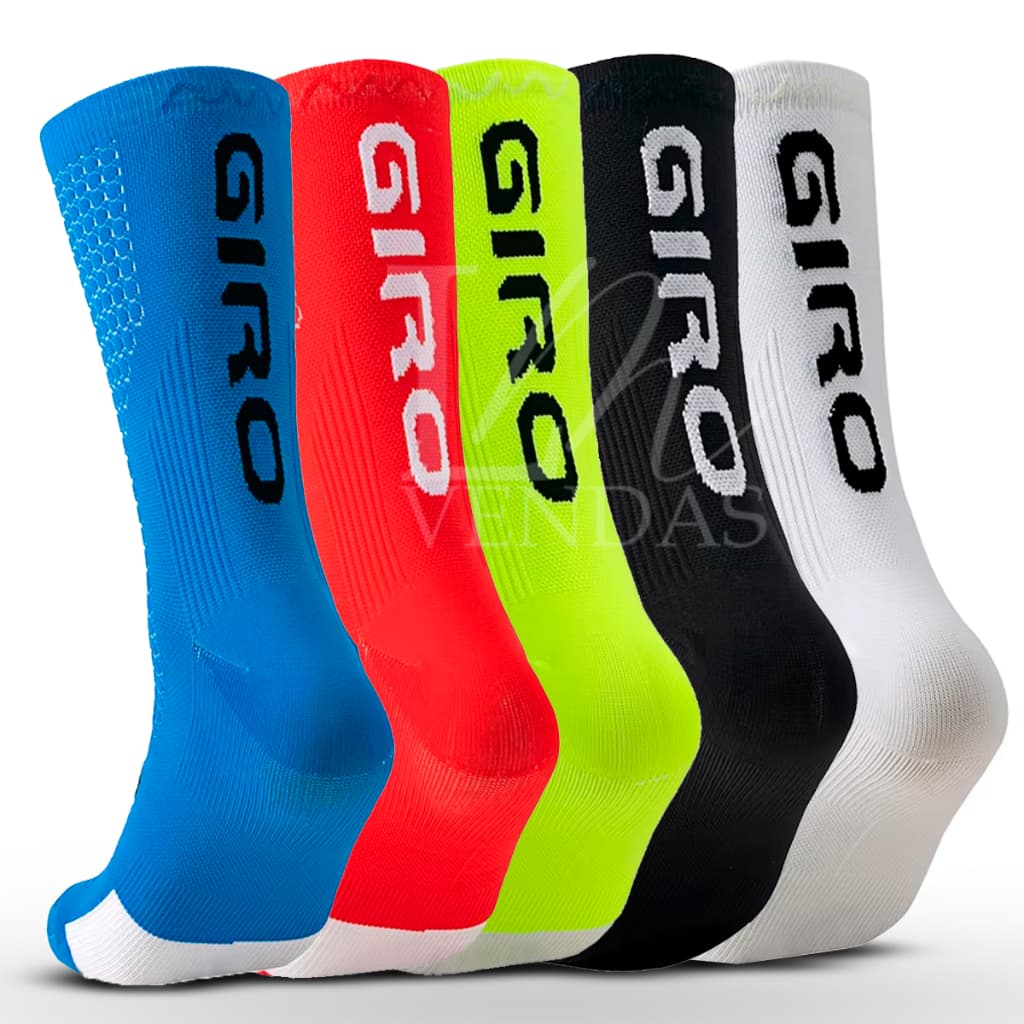 Par De Meia Ciclismo Esportiva Antiderrapantes Corrida Caminhadas Resistente Unissex Cano Alto