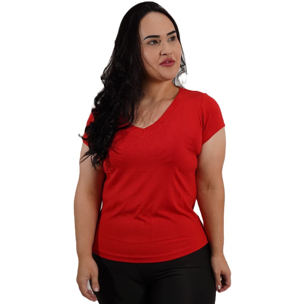 Blusinha Feminina Básica, Tamanho Plus-Size- Até O G4 !!