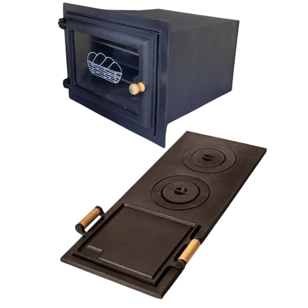 Forno Frente de Vidro e Fundo de Aço Carbono - TAM. G + Chapa Especial 3F C/ Redução 72x31x1