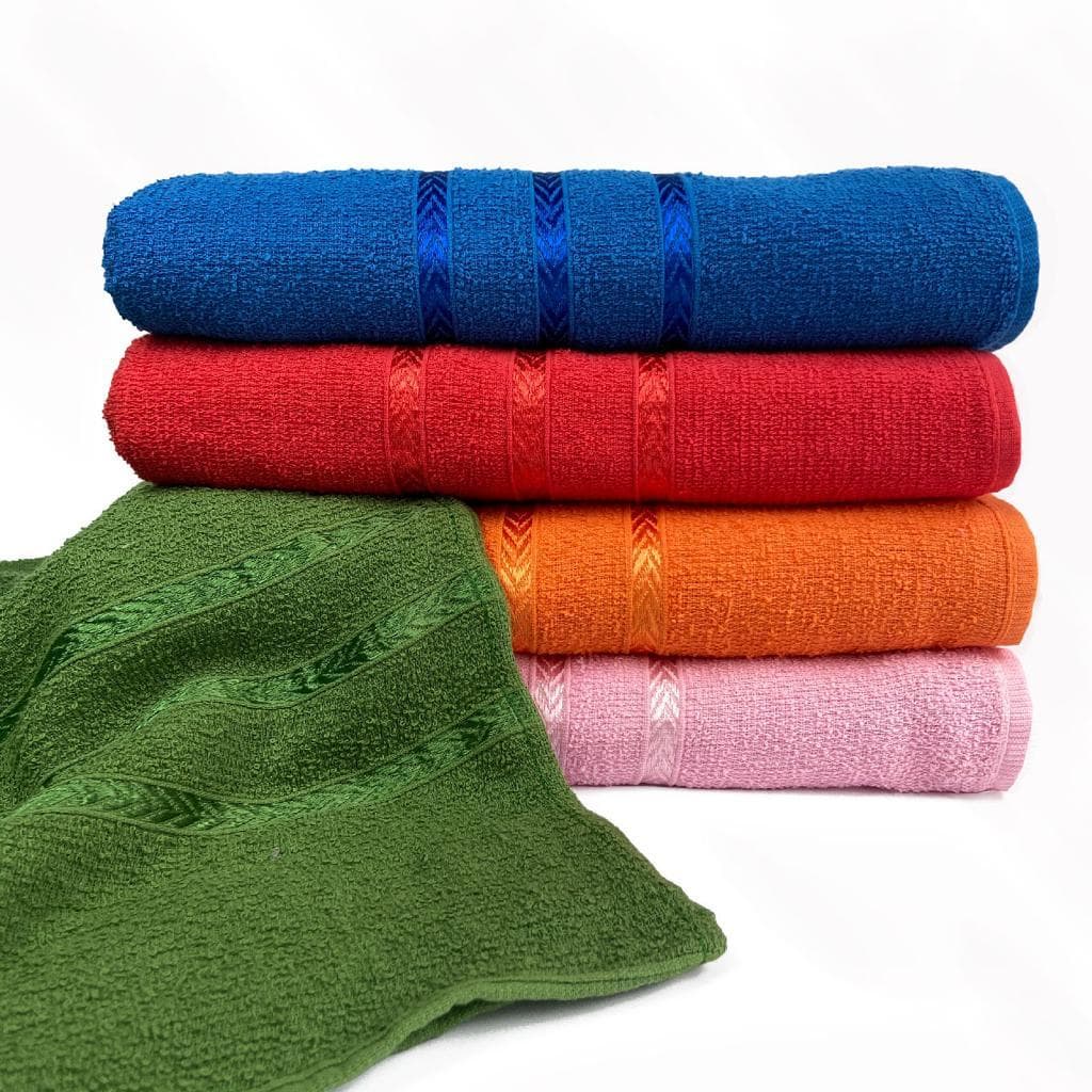 Jogo 8 Toalhas de 100% Algodão Grande Alta Absorção Colorida - 4 Toalha de Banho e 4 Rosto Kit
