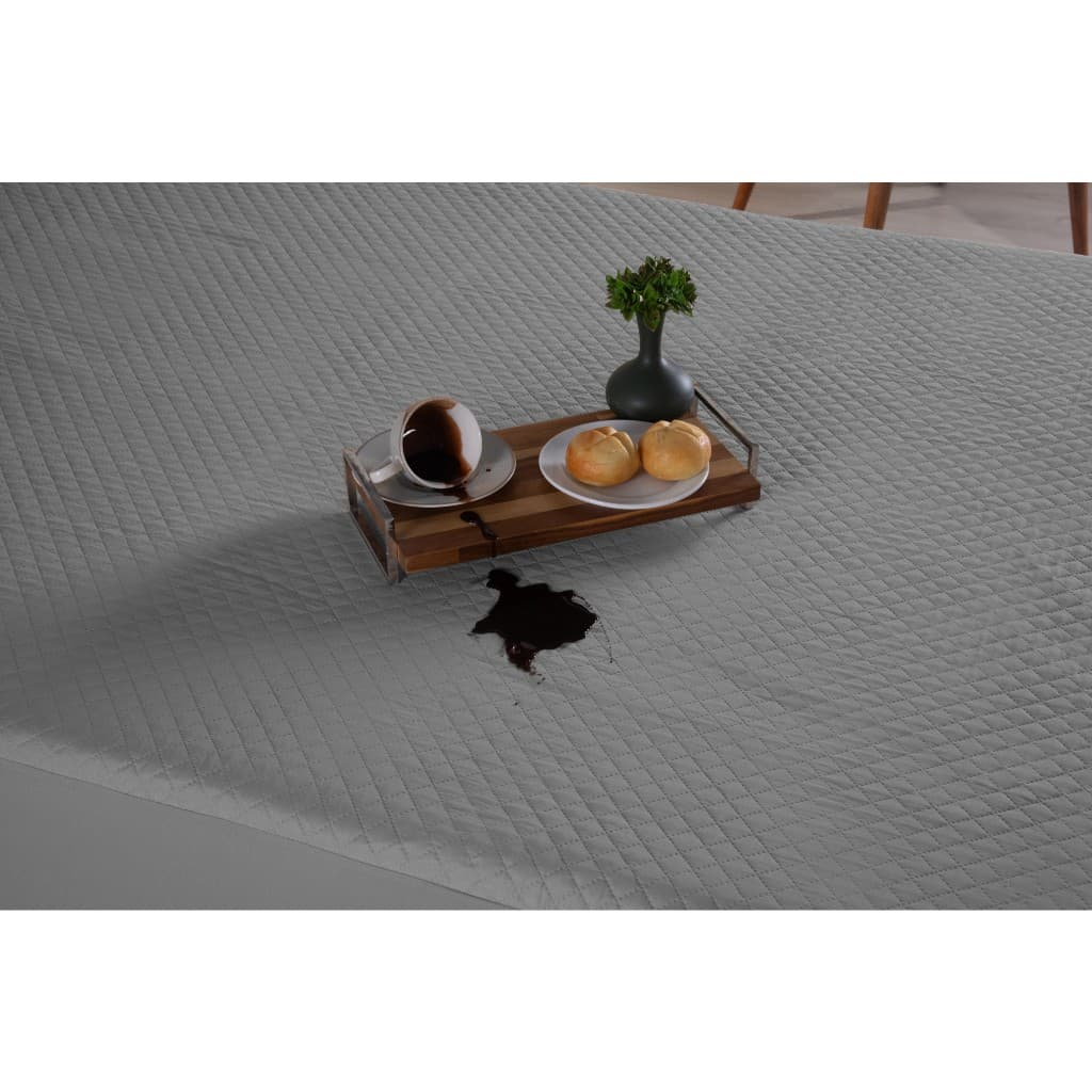 Capa Protetora Colchão Cama Casal  Matelado Impermeável com Elástico cinza