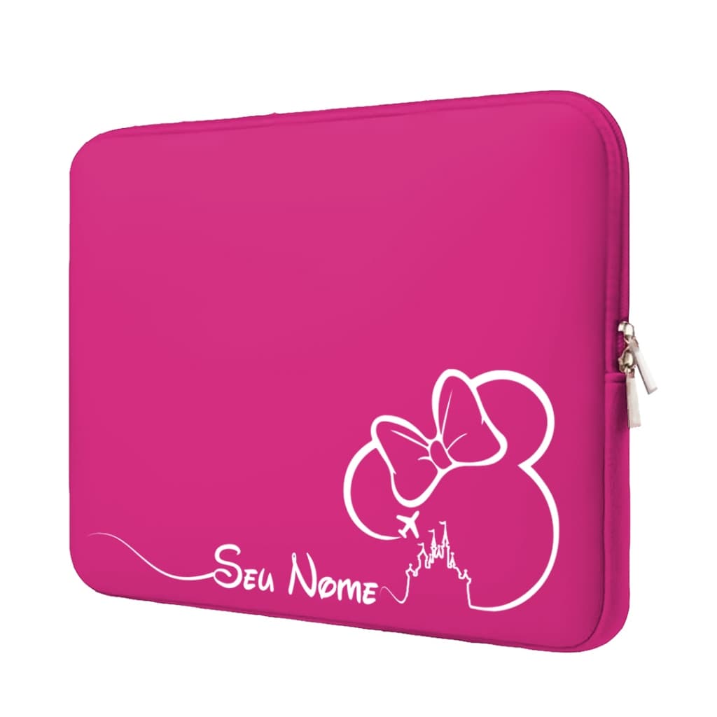 Capa Case Pasta Maleta para Notebook Neoprene Ultrabook 15.6/14/13.3/12/11 Minney Love Orlando 2