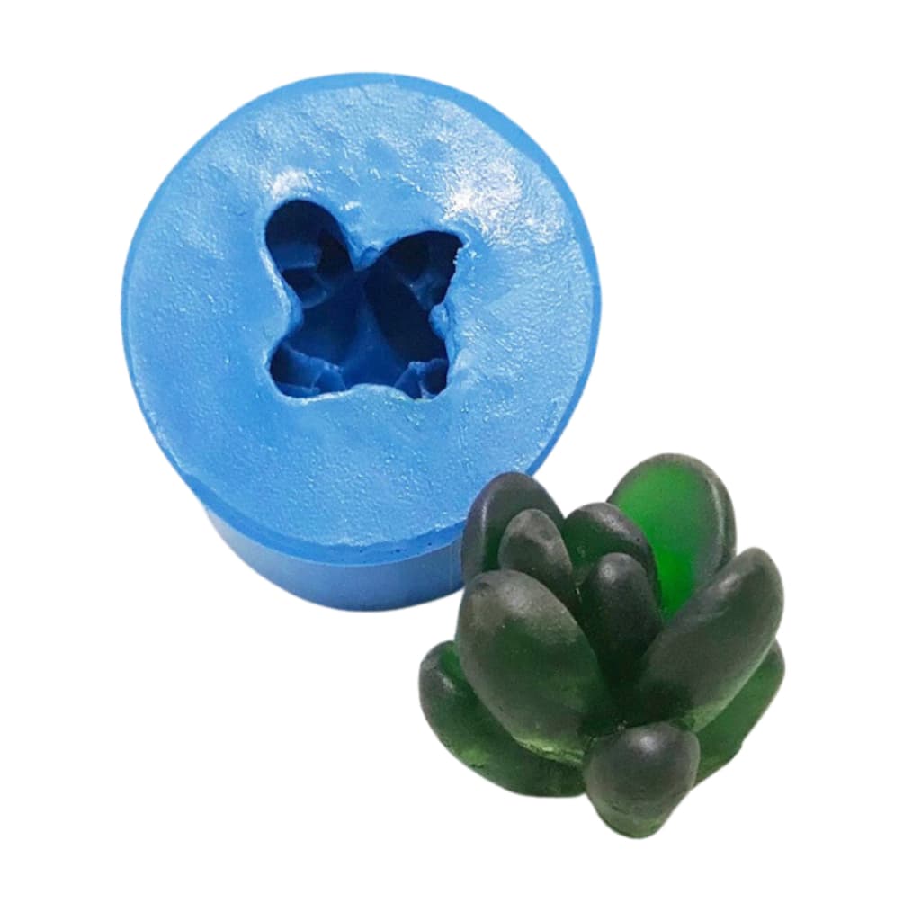 Forma Molde Silicone Sabonete Vela Biscuit Resina - Suculenta Mini Jade
