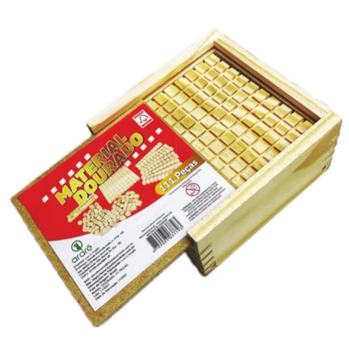 Material Dourado 111 peças - Jogo pedagógico