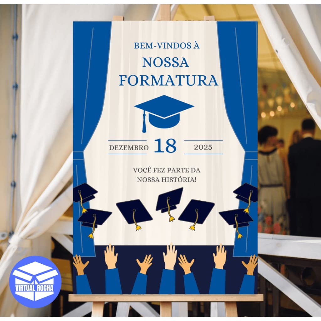 Quadro Decorativo Festa Formatura Colação de Grau Conclusão de Curso MDF