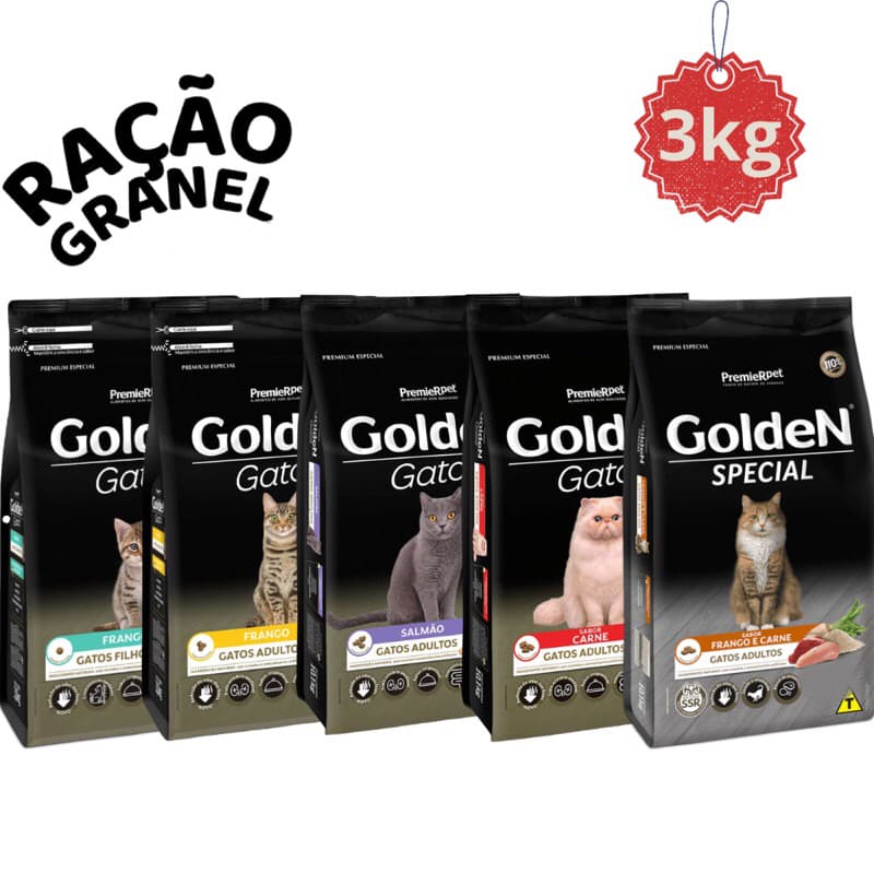 Ração Para Gato PremieR Pet Golden Cat - Ração Gato 3Kg