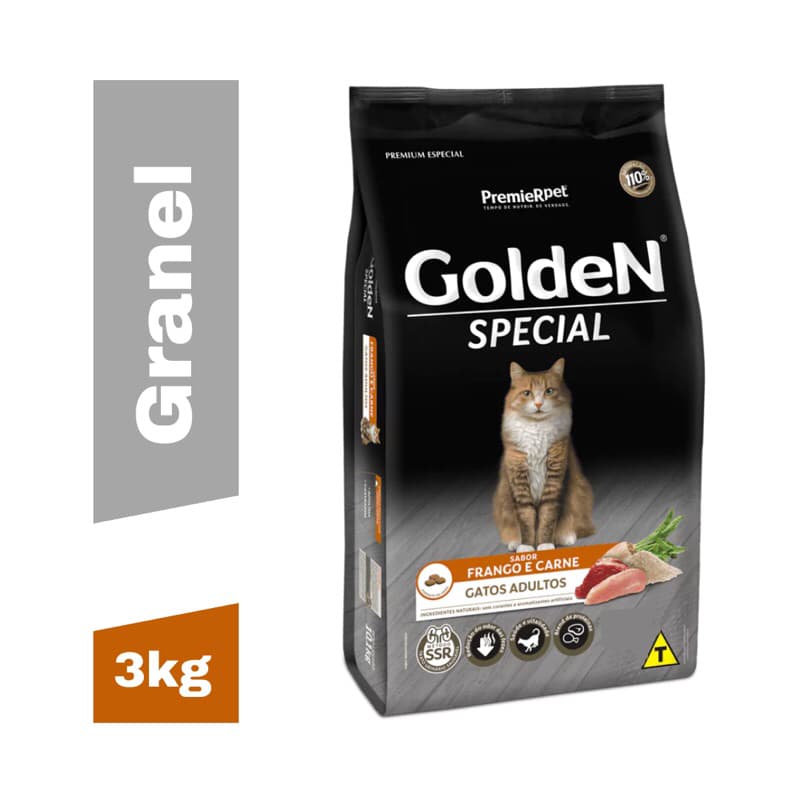 Ração Para Gatos Adulto Premier Pet Golden Sabor Carne e Frango 3kg