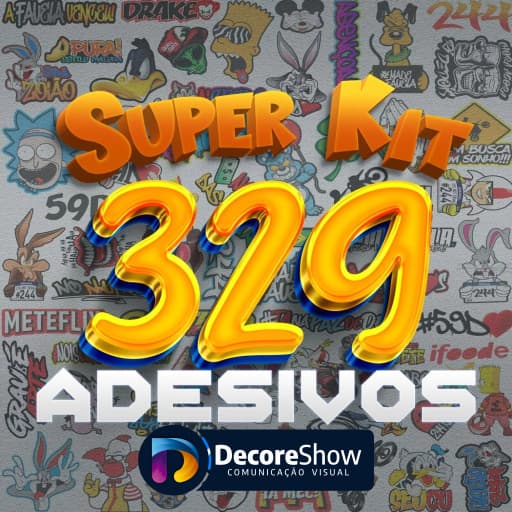 329 Adesivos Moto - 6 Cartelas de adesivos - Adesivo para Moto, Capacete, Bike, Carro