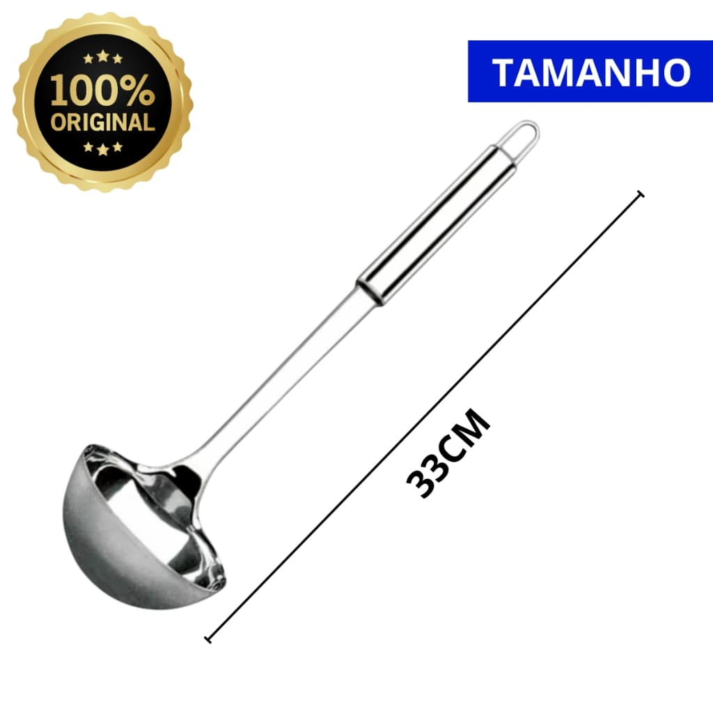 1 -2 ou 3 Unidades de Concha De Aço Inox Anatômica Para Feijão Caldos Sopa