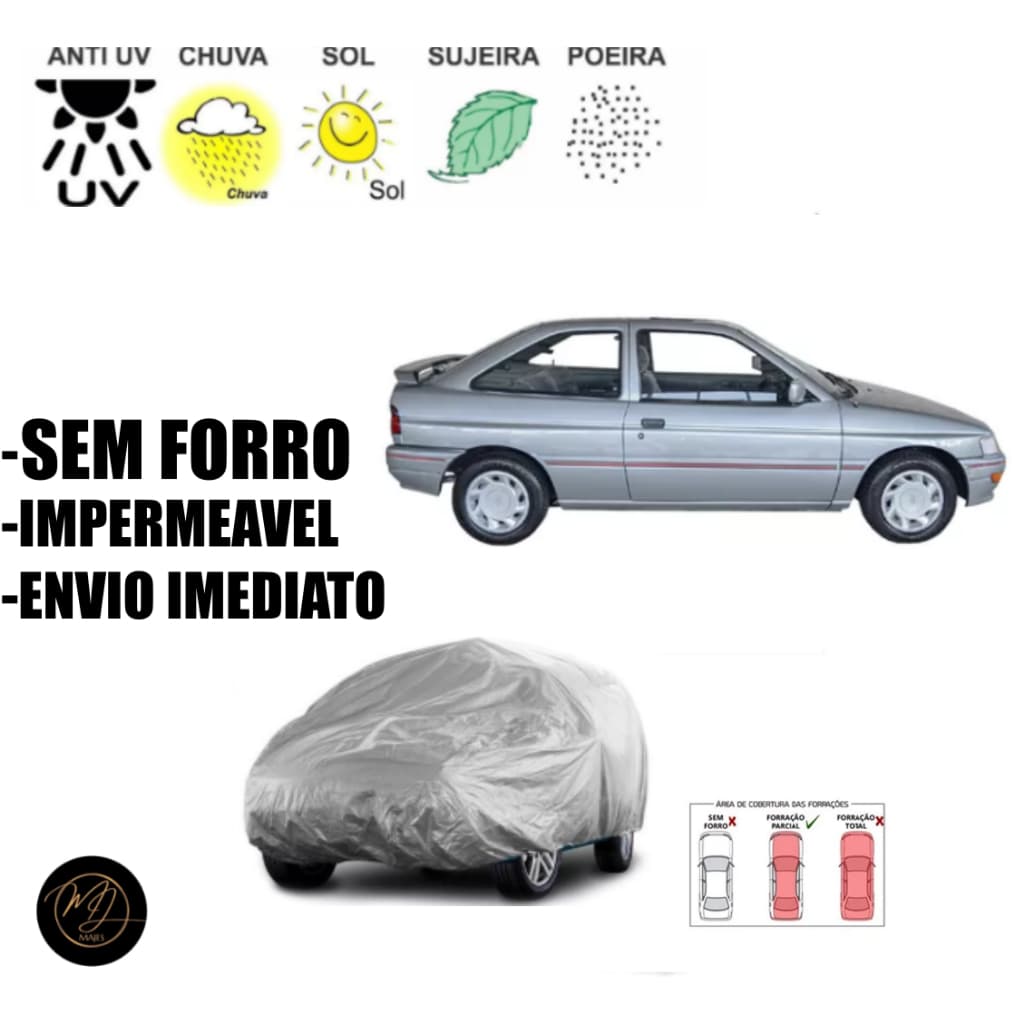 Capa de Cobrir Carro SCORT SAPÃO SEM FORRO M- Impermeável e Proteção Completa contra Sol, Chuva