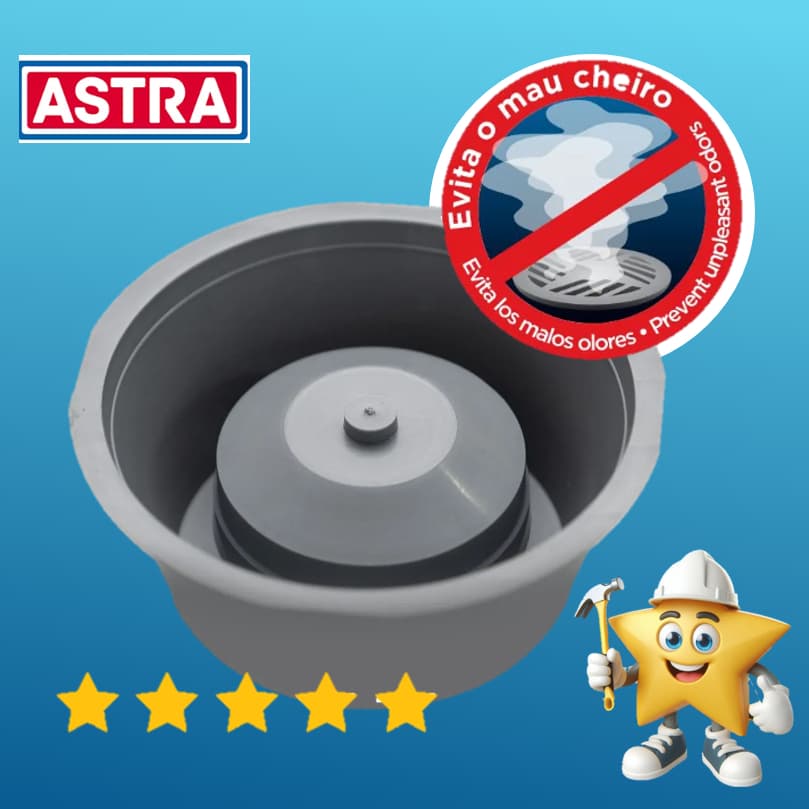Adaptador para Ralos Tira Cheiro Ruim e Porta Grelhas  Astra 10cm