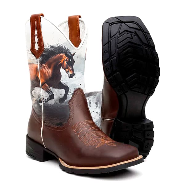 Bota Texana Masculina Country Quarter Horse - Econômico Premium