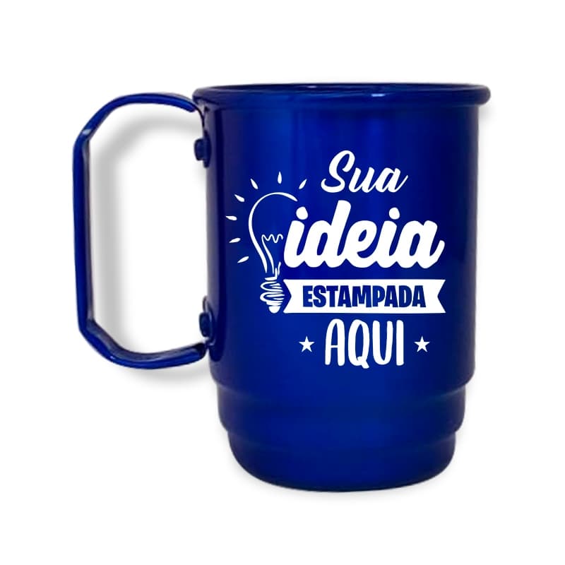 Kit 45 Canecas de Alumínio Coloridas 350ml Personalizadas