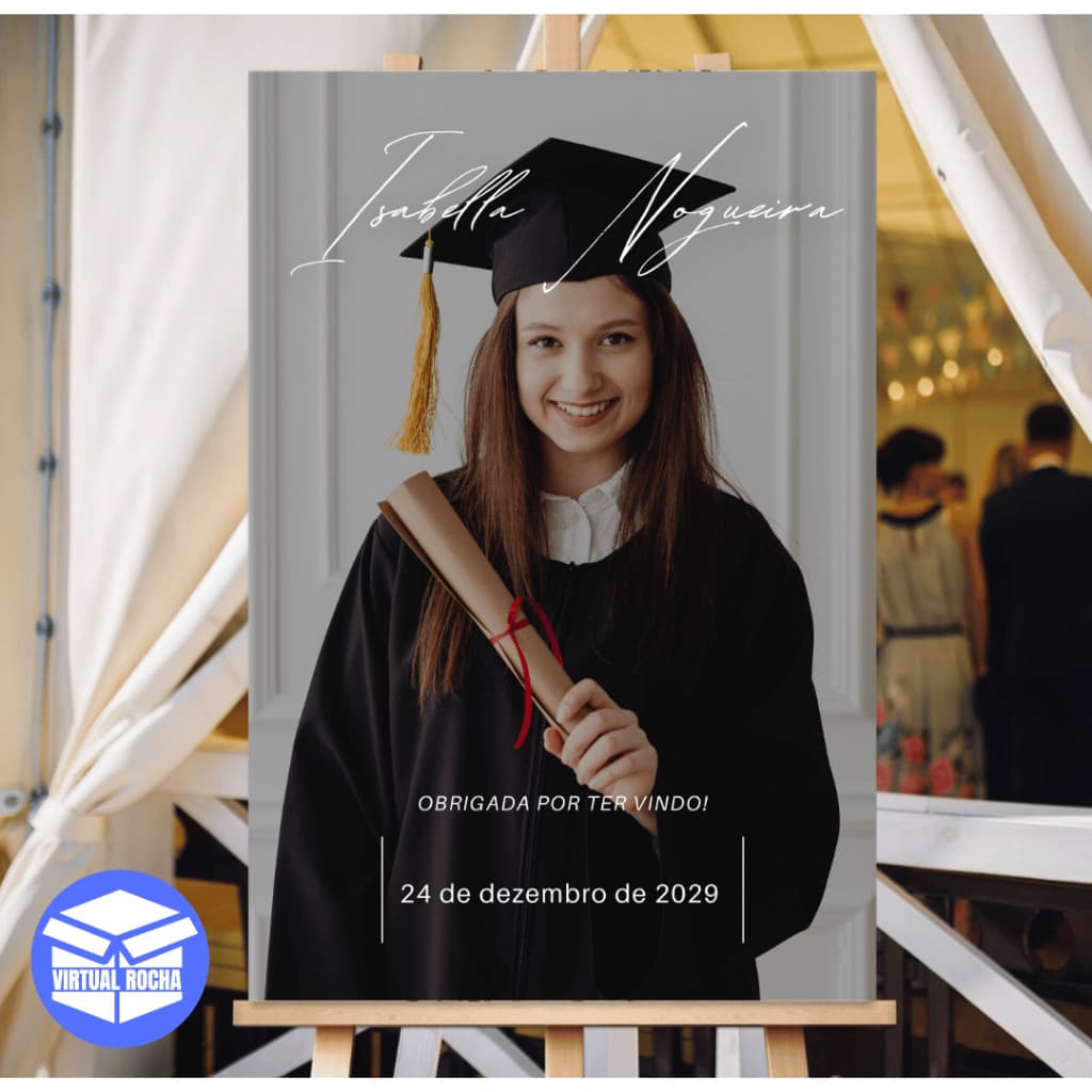 Quadro Decorativo Comemoração Decoração Formatura Formando Colação de Grau Universitário MDF