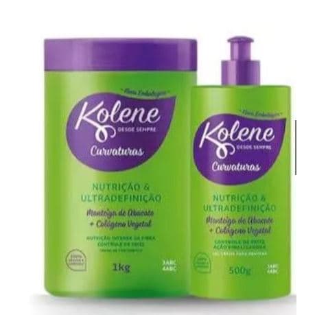 Kit Kolene Curvaturas Gel Creme de Pentear 500ml e Creme de Tratamento 1Kilo