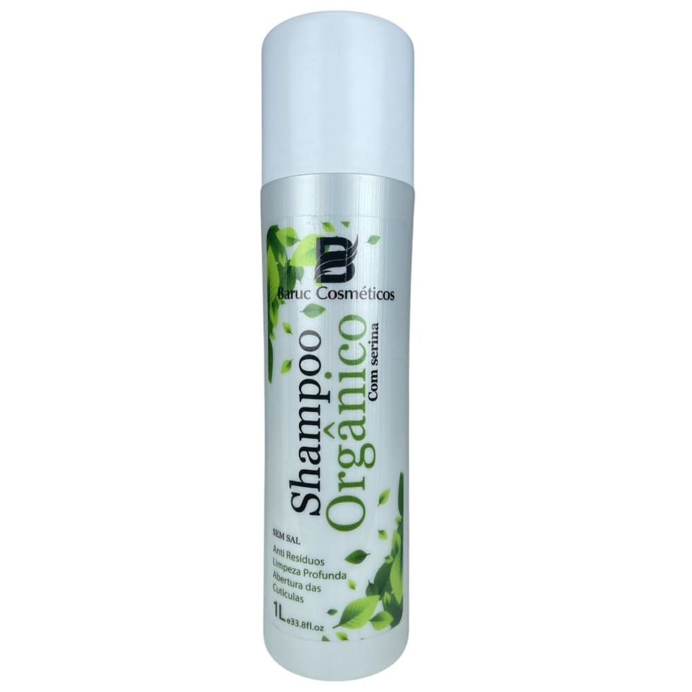 Shampoo Orgânico com Serina Anti Resíduos Baruc Cosméticos 1L