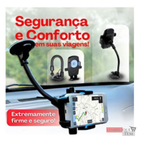 Suporte Veicular Para Celular No Parabrisa Carro/ Caminhão Com Haste MAXMIDIA