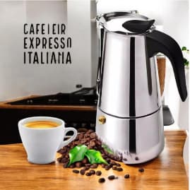 Cafeteira Italiana Inox Premium para 6 Xícaras