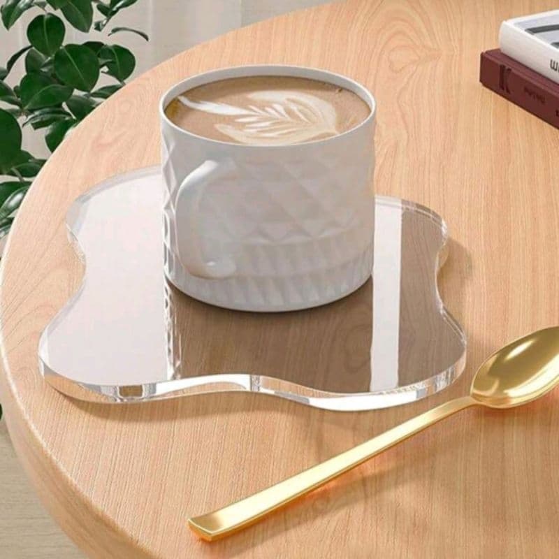 descanso porta copos bolacha acrílico orgânico mesa taça copos garrafa