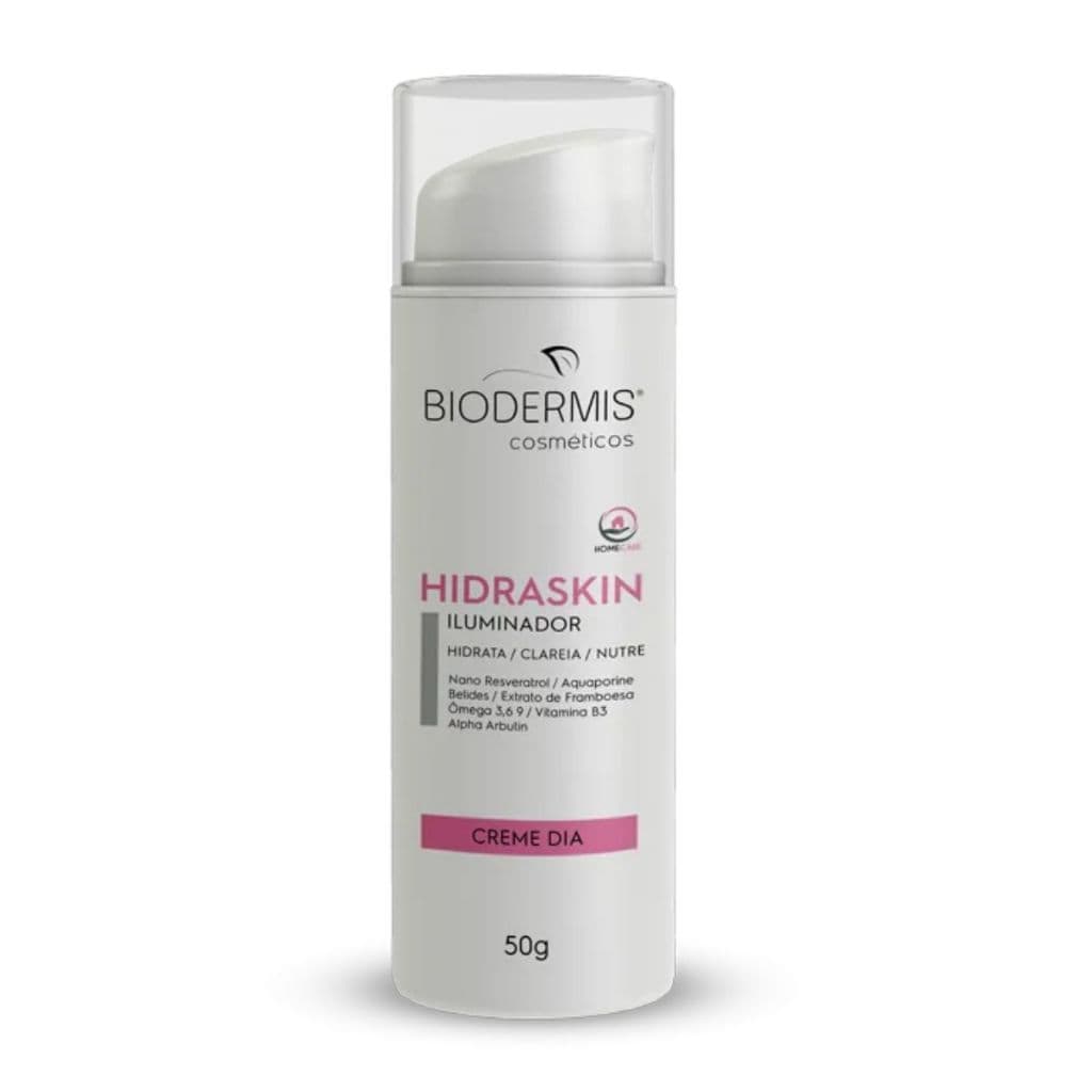 Creme Clareador Hidraskin Iluminador Dia Nano Resveratrol Alpha Arbutin Biodermis 50g