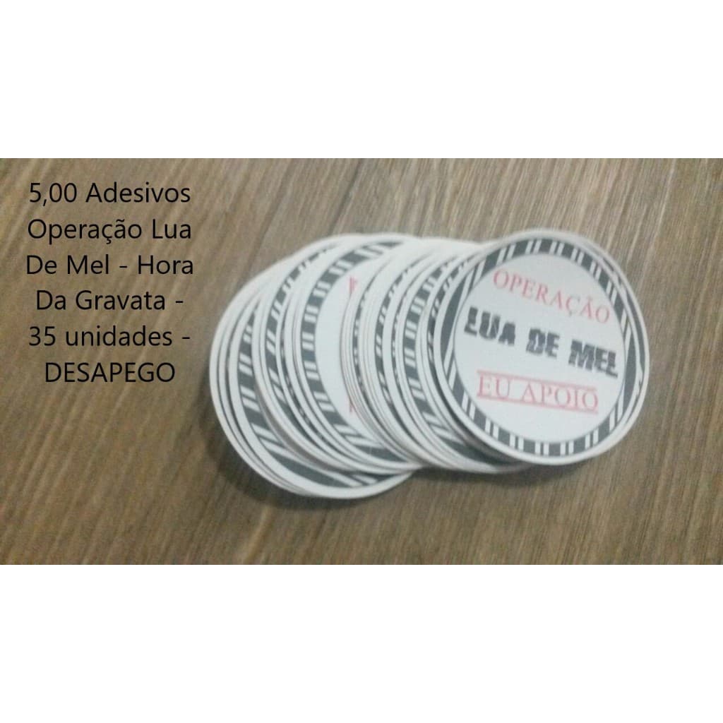 Adesivos Operação Lua De Mel - Hora Da Gravata - 35 unidades - NOVO