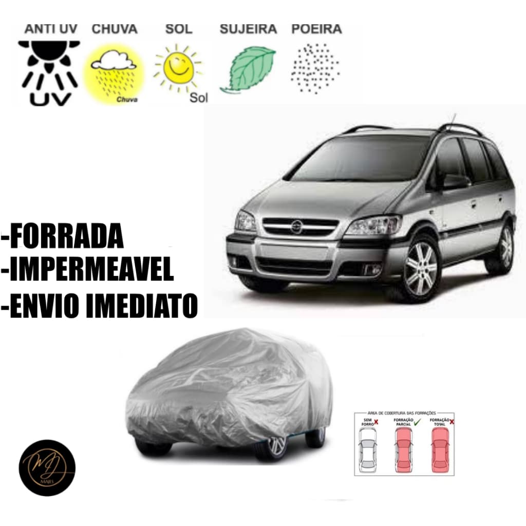 Capa de Cobrir Carro ZAFIRA G- Impermeável e Proteção Completa contra Sol, Chuva e Poeira 🌞🌧️🚗