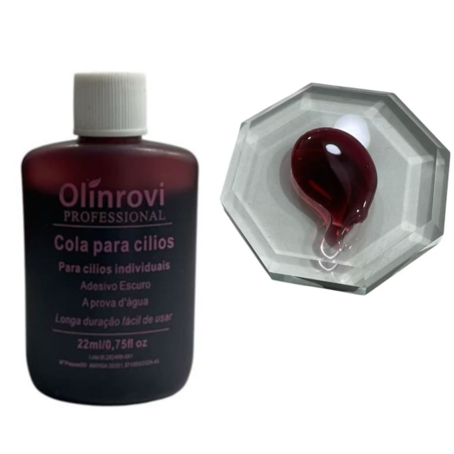 cola Cílios OLINROVI   Dark Para Cílios Individua 22ml  com avisa (mesmo fabrica ardell)