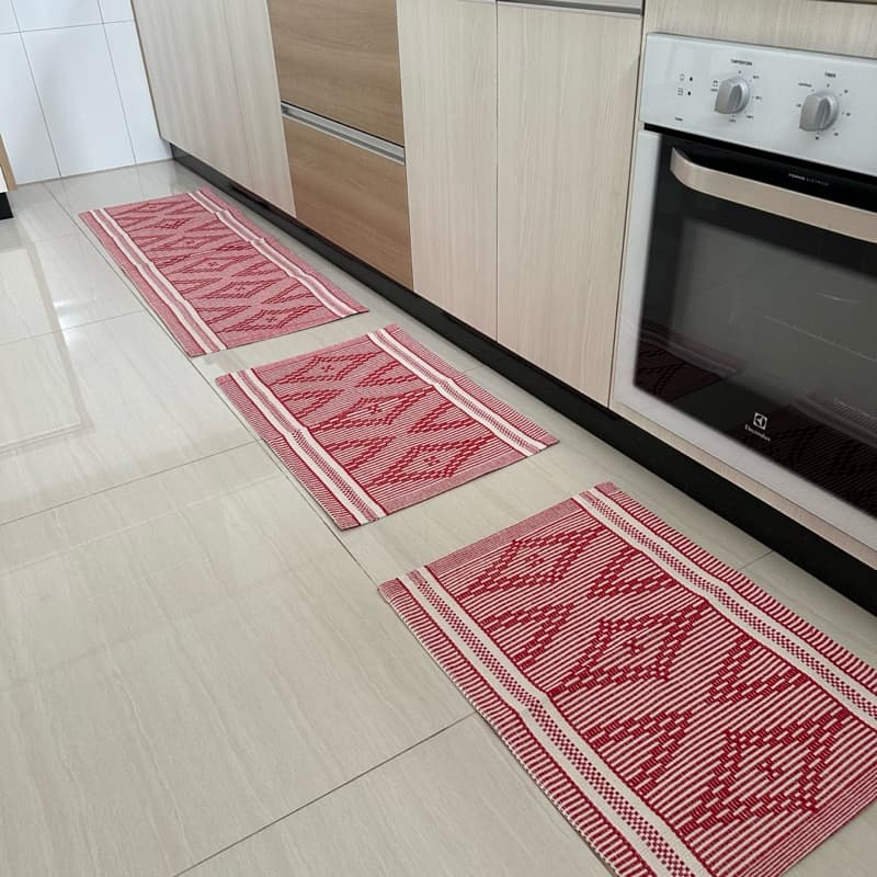 Jogo Passadeira 3 peças para Cozinha Sala Corredor Qualidade e Elegância para sua Casa Durabilidade