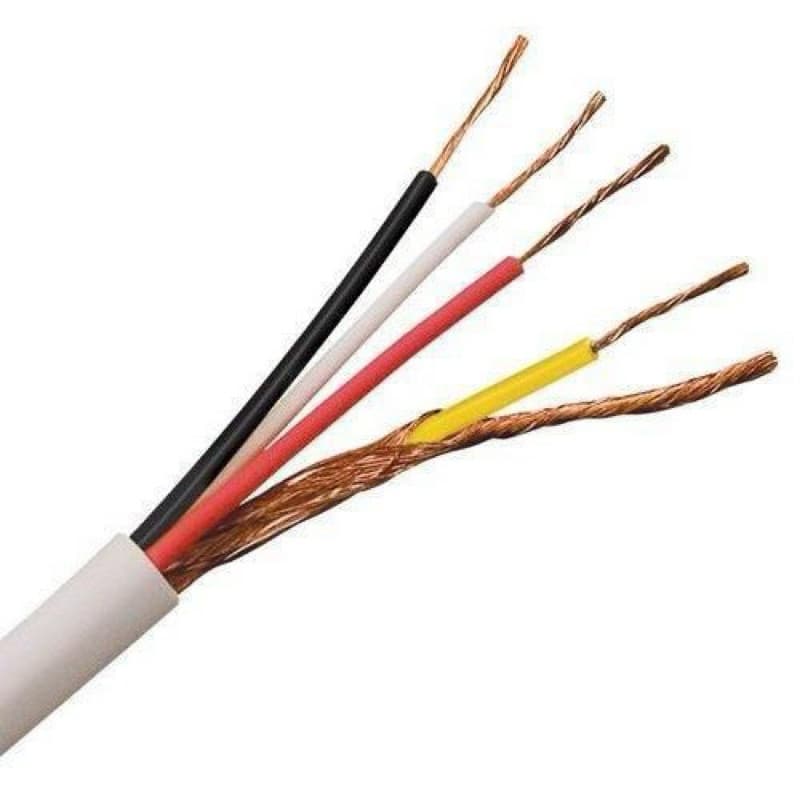 Cabo Manga 4 vias Branco 24 AWG para instalações de Segurança e Iluminação de Led de 10 a 30 Metros