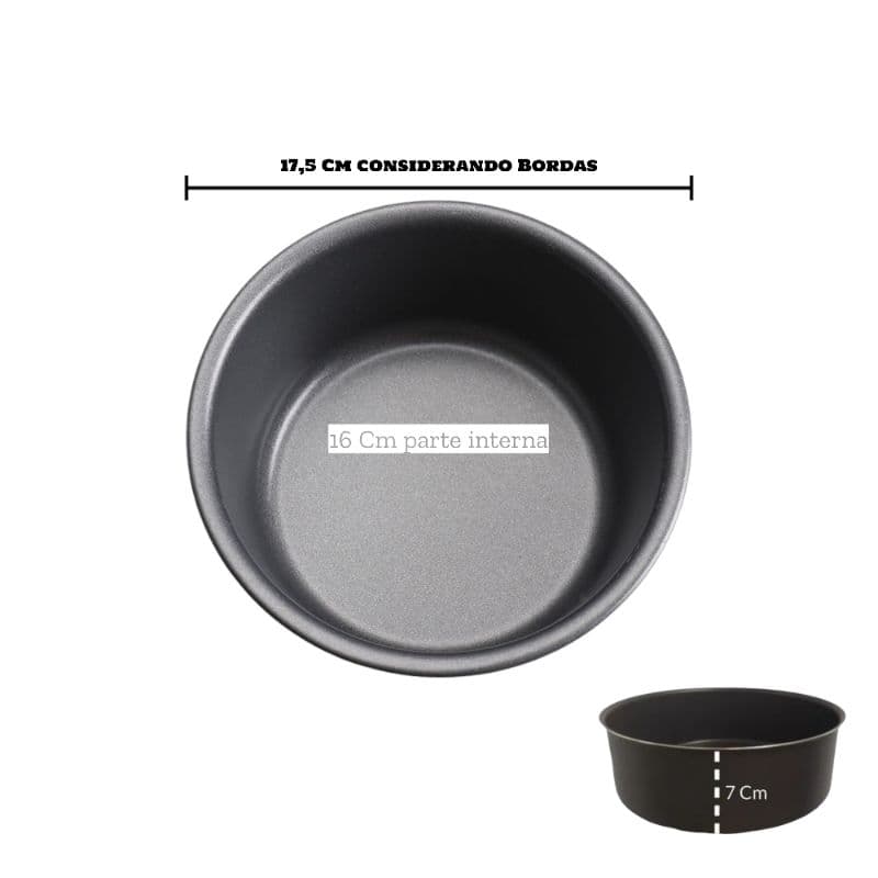 Forma Redonda Jolly 16 cm Antiaderente para Air Fryer e Forno
