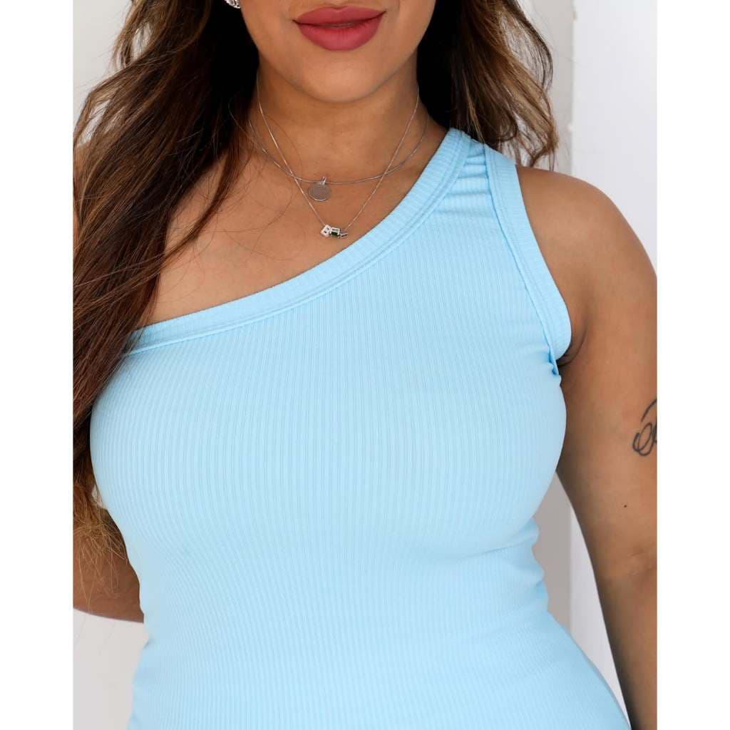 Blusa Regata Mula Manca Feminina Em Tecido Malha Ribana Básica, Elegante e Confortável