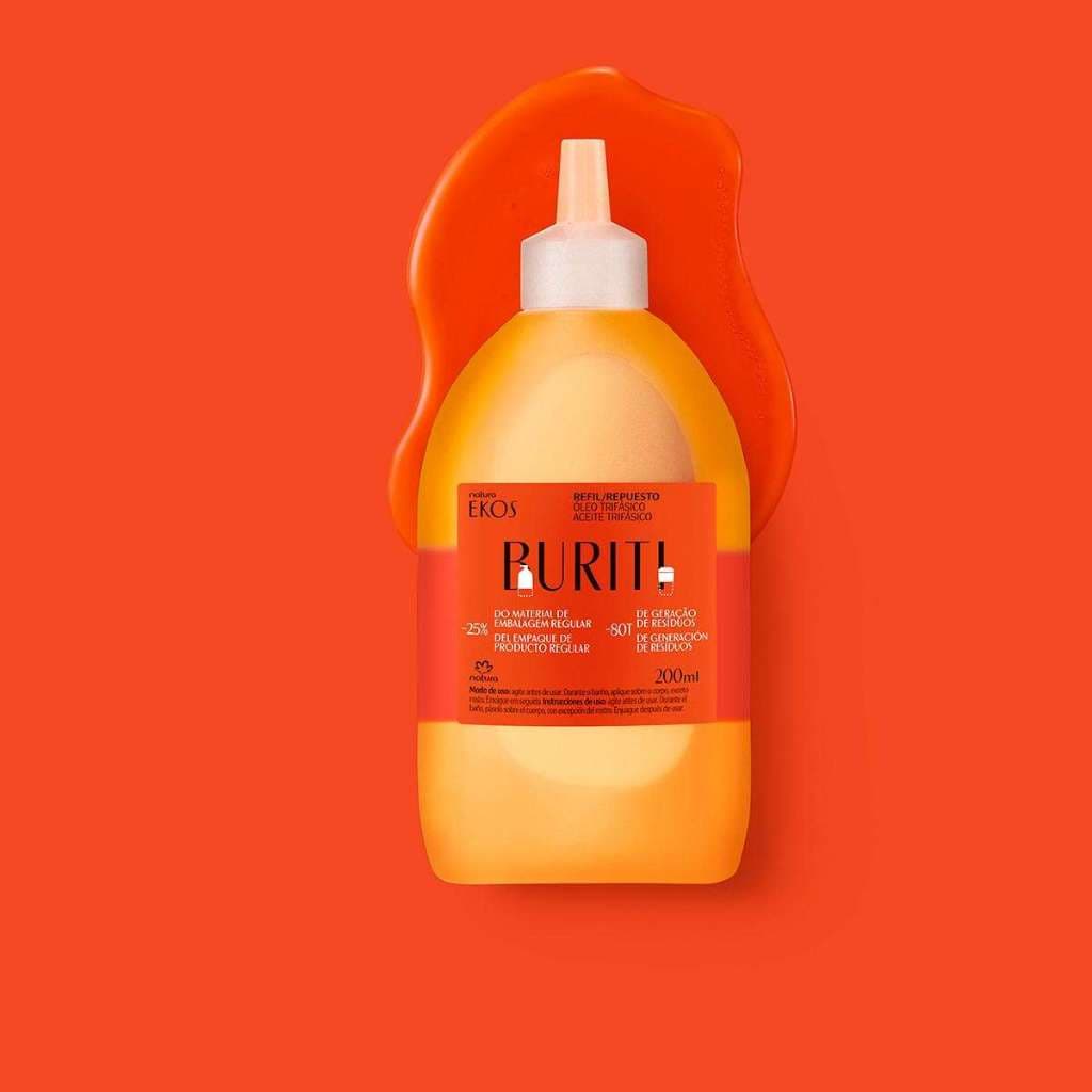 BURITI Refil 200ml Óleo Desodorante Corporal Ekos Hidratante Natura