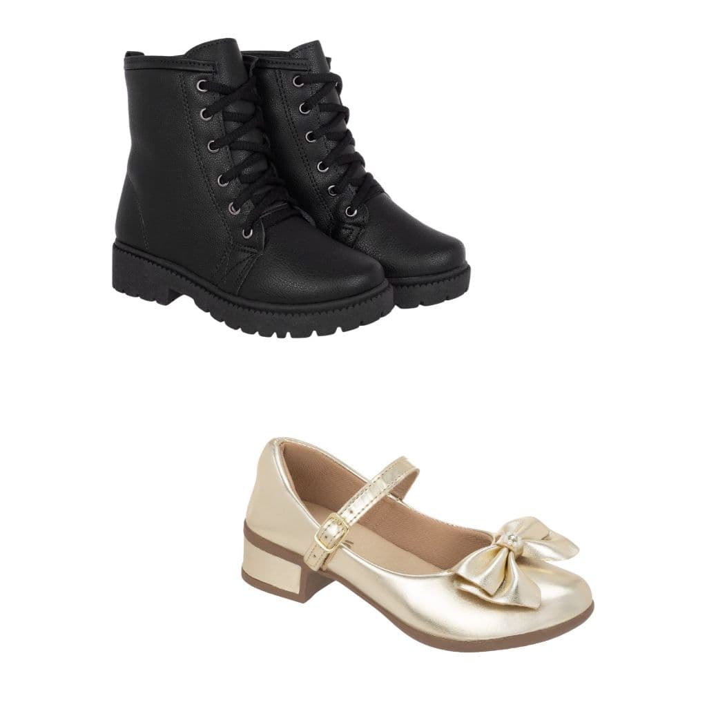 Kit 2 Pares Bota e Sapatilha Menina Feminina Infantil La Requinte