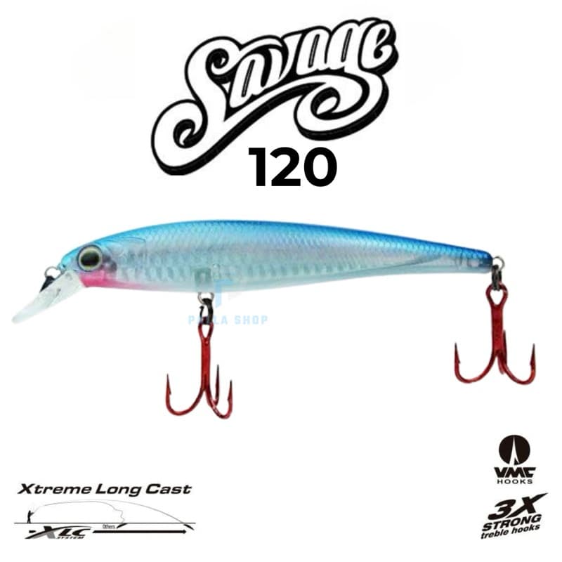 Isca Artificial Savage 120 - Marine Sports – 12cm / 19g - Todas as Cores - Robalo Tucunaré Traíra Dourado