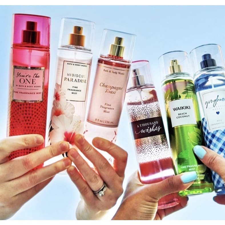 Body Splash Bath & Body Works Fine Fragrance Mist 236ml, As melhores Fragrâncias Importadas - 100% Original