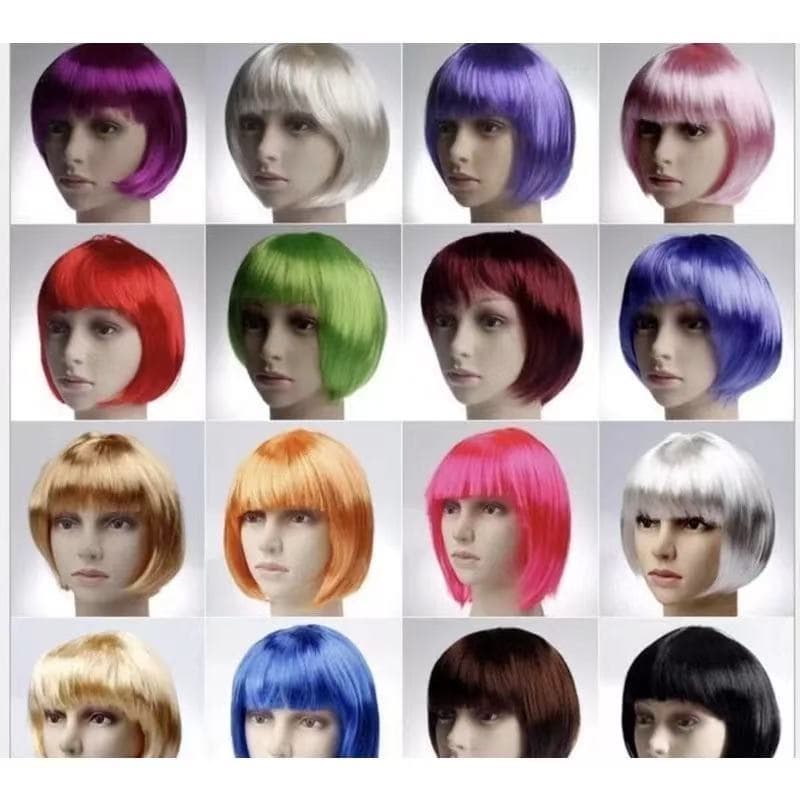 Peruca Curta Cosplay Varias Cores Para Festa