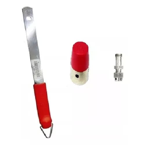 Kit Da Clock Com Haste 30 CM, + Pino Central + Peso Cromamado De 4,5 Lts Antiga 3 PEÇAS