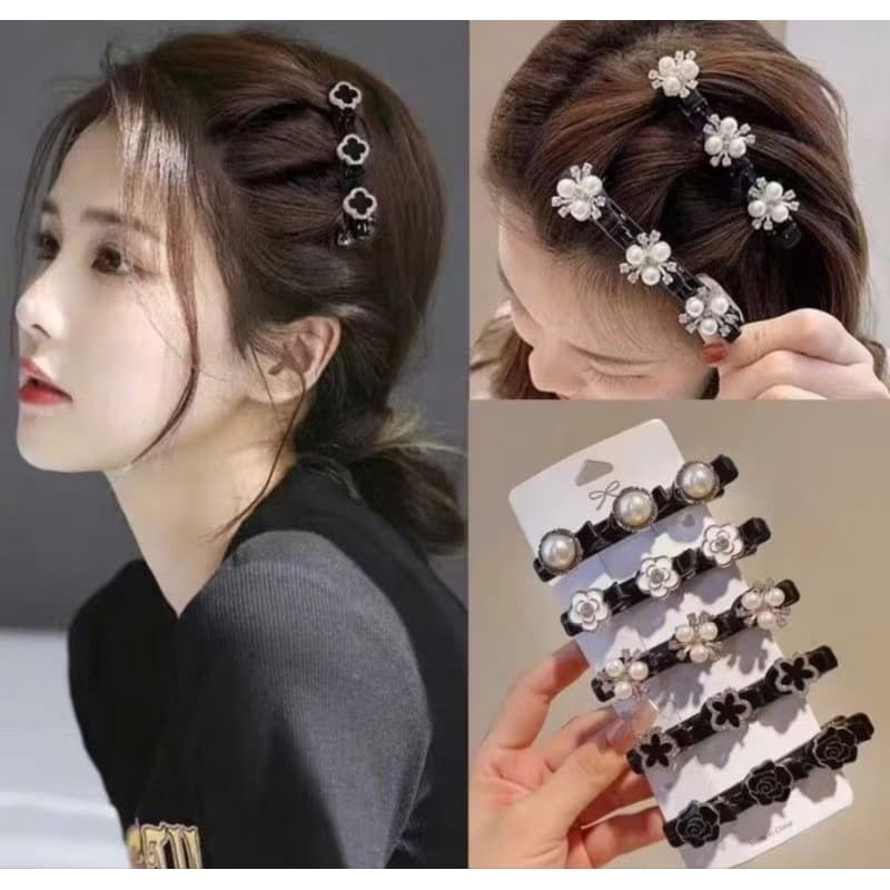 CLIPS LADERAL COM PRESILHAS 2 UNIDADE (PAR) MODA PENTEADOS  FESTAS STRASS PEDRARIA PEROLAS  FASHION