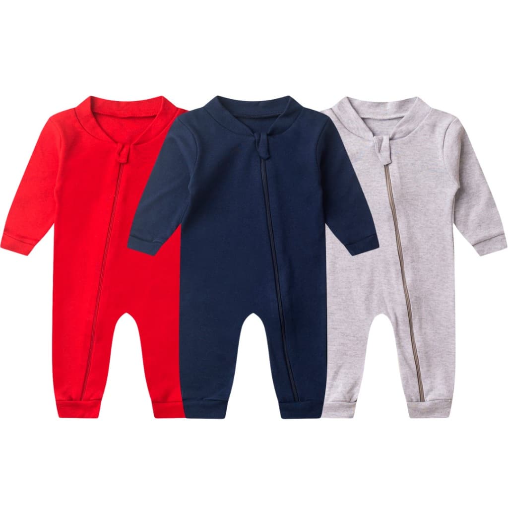 Macacão Bebê Minimalista sem Pé Suedine com Zíper (RN/P/M/G/1)