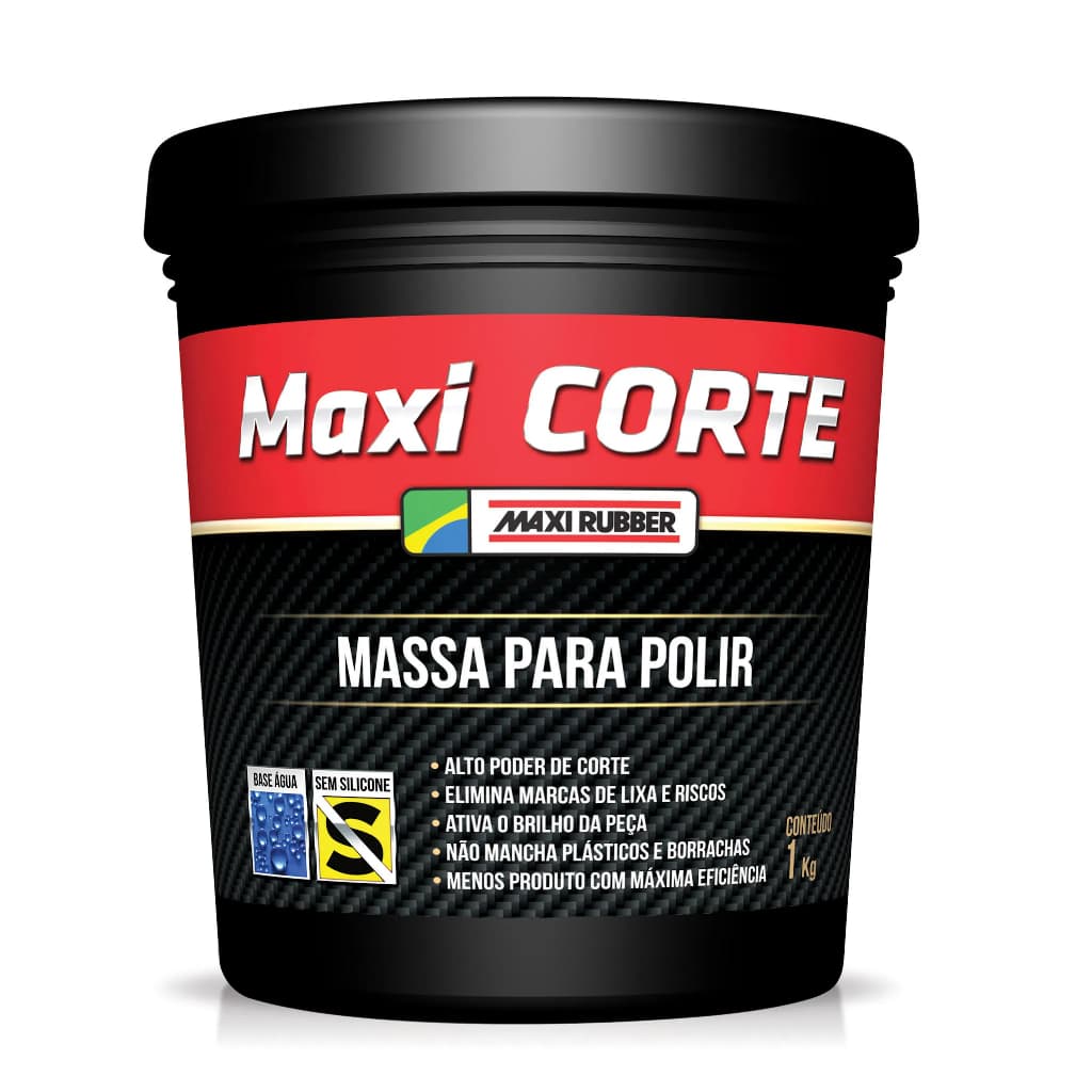Massa para Polir Maxi Corte 1kg Maxi Rubber