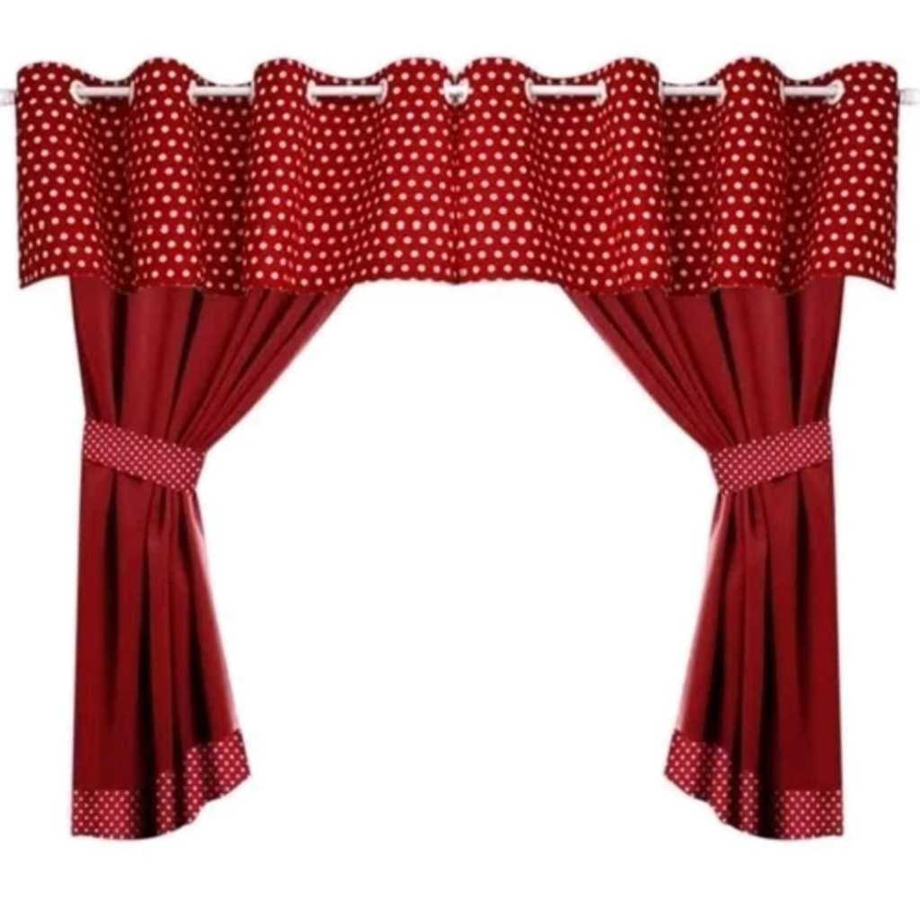CORTINA DE COZINHA COM BANDO 2,00L X 1,50A OXFORD COM ILHOS