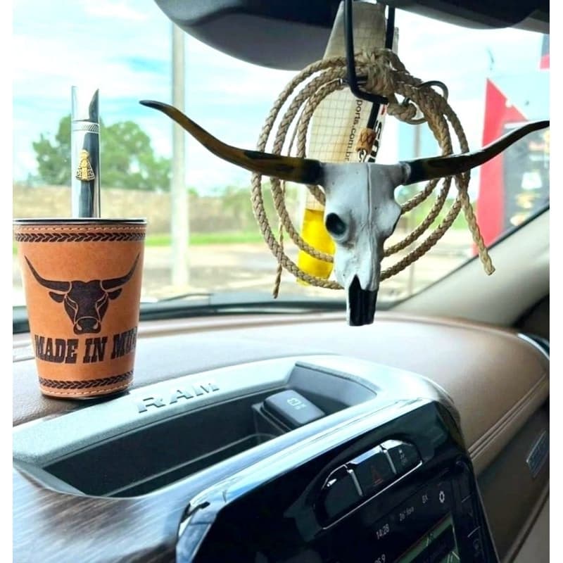 Pingente Retrovisor de Automóveis Caveira de Touro Longhorn