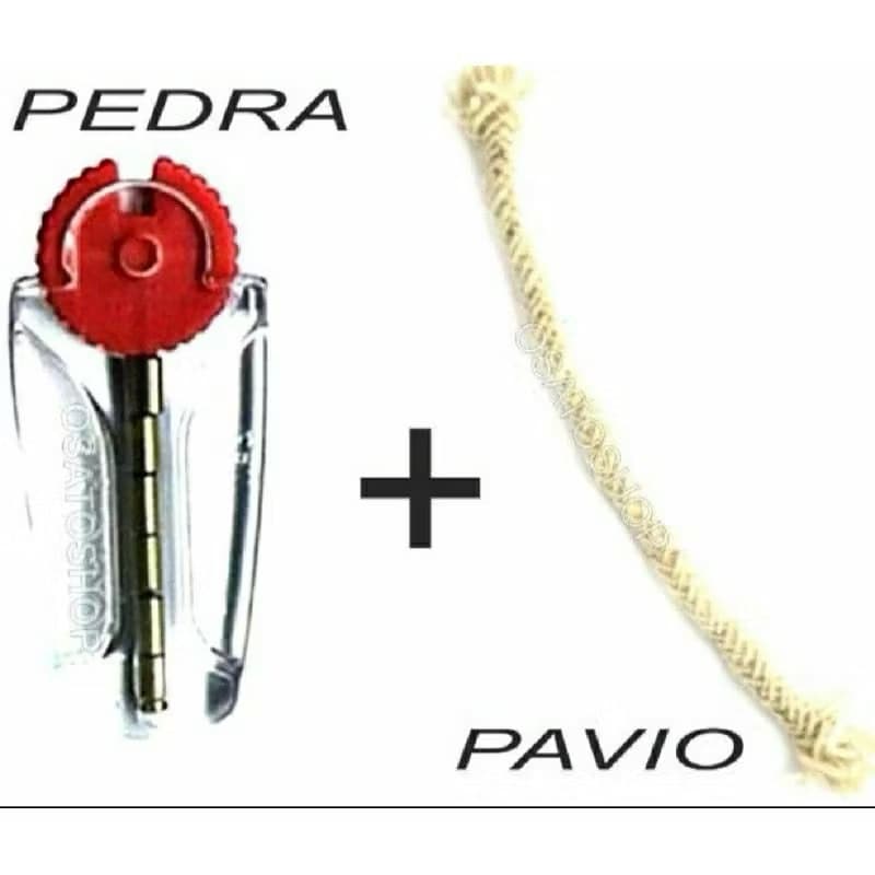 6 PEDRAS + 1 PAVIO PARA ZIPPO