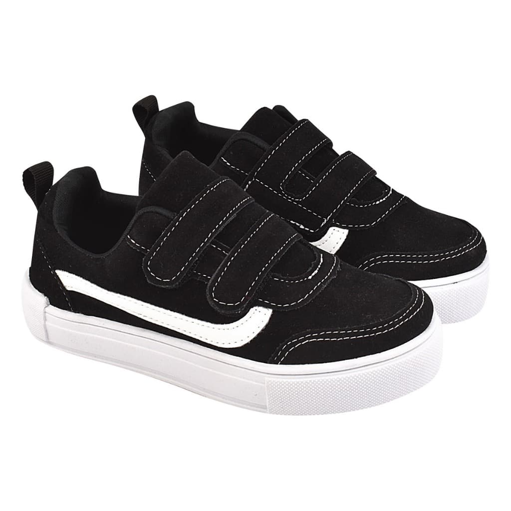 TÊNIS INFANTIL JUVENIL UNISSEX SKATE CASUAL COM VELCRO LANÇAMENTO CONFORTÁVEL MENINO MENINA  PROMOÇÃO CAMURÇA