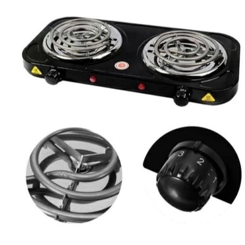 Fogão Elétrico Portátil Fogareiro Cooktop 2 Bocas 2500W