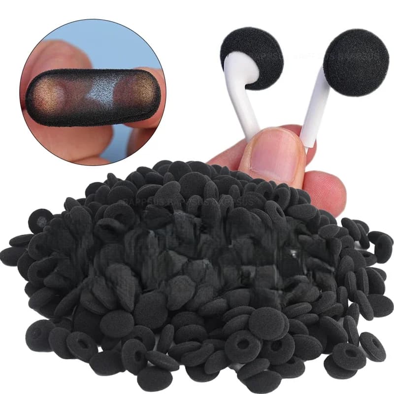 Luva protetora para fones de ouvido, almofadas de ouvido ultra finas, 18mm, 1 par.