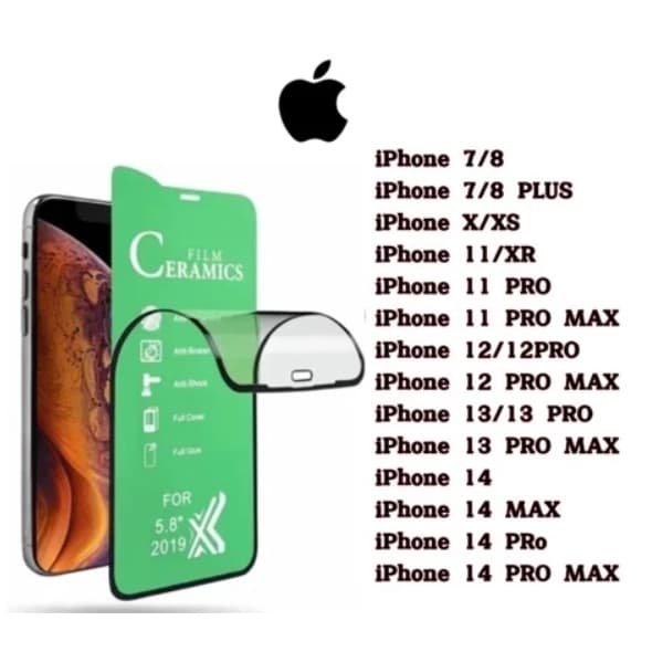 Película De Gel Hidrogel Cerâmica Flexível para iPhone 7 8 Plus X XR 11 12 13 14 15 16 Pro Promax