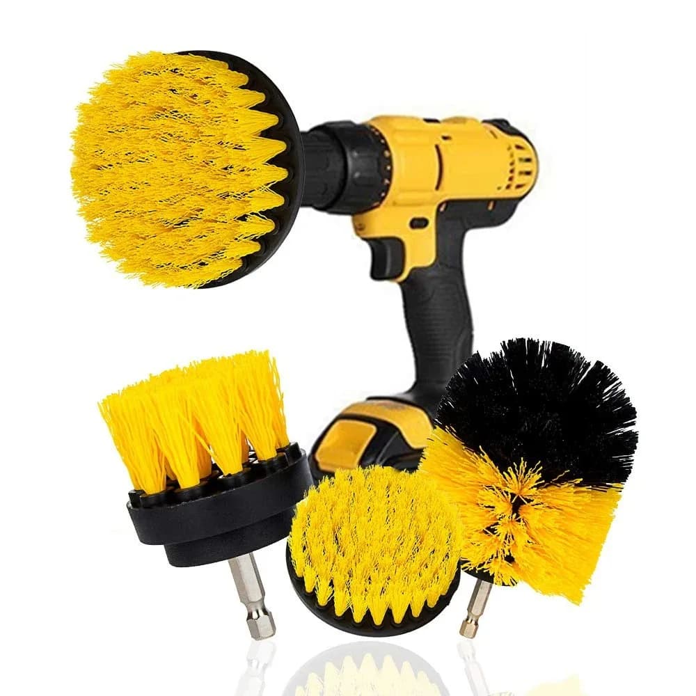 Kit 3 Escovas De Limpeza Pesada Para Parafusadeira Furadeira