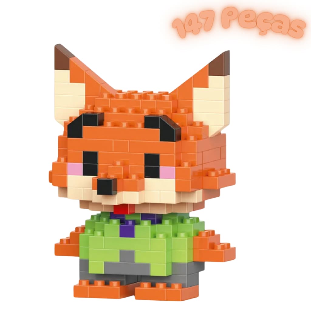 Bloco de Montar do Zootopia raposa brinquedo com 147 peças