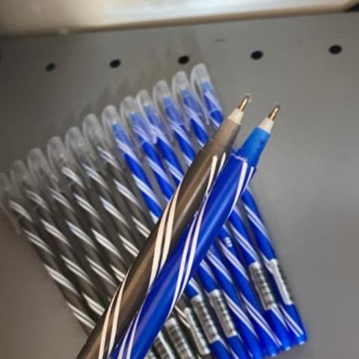 kit c/10 Canetas esferográfica 0.1mm twist Preta e Azul